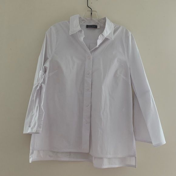 Mint Velvet Tops - Mint Velvet White Tie Sleeve Poplin Shirt New 8
